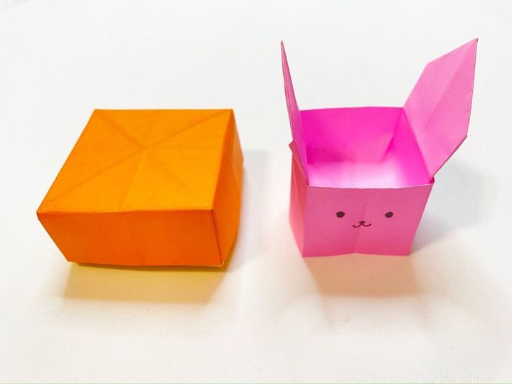 箱 の簡単な折り紙 かわいいうさぎの箱や蓋付きの箱まで サンキュ Kosodate
